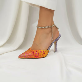 Grace Up Heels 507 Orange