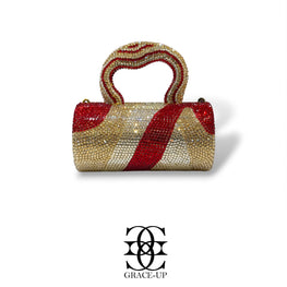 Grace Up Mini Full Rhinestones Roll Red