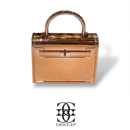 Grace Up Mini Acrylic Rose Gold Bag 5