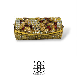 Grace Up Roll Clutch Kundan/Turkish 24