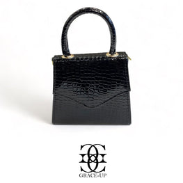 Grace Up Mini Bag 5 Black Crocodile