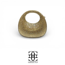 Grace Up Mini Rhinestones Bag 2 Gold
