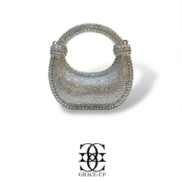 Grace Up Mini Rhinestones Bag 6 Silver