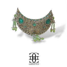 Grace Up Royal Moon Clutch Silver/Mint