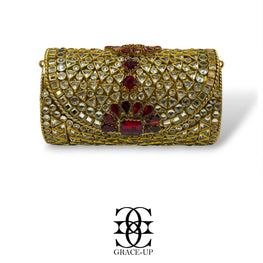 Grace Up Mini Clutch Kundan/Turkish roll 90