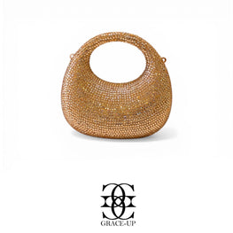 Grace Up Mini Rhinestones Bag 2 Rose Gold