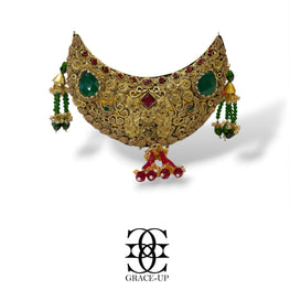 Grace Up Royal Moon Clutch Green-Red