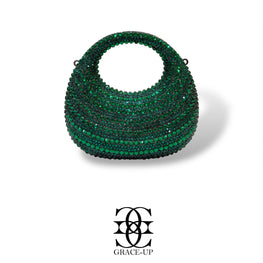 Grace Up Mini Rhinestones Bag 5 Green