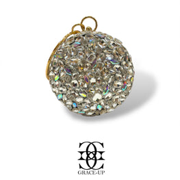 Grace Up Clutch Round 3 Silver