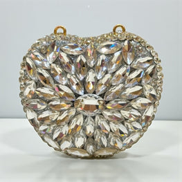 Grace Up Mini Apple Full Silver Clutch
