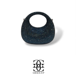 Grace Up Mini Rhinestones Bag 2 Dark Blue