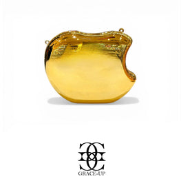 Grace Up Acrylic Apple Clutch Golden