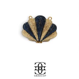 Grace Up Mini Rhinestones Shell Gold/Blue