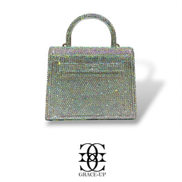 Grace Up Mini Acrylic Silver Multi Rhinestones Bag