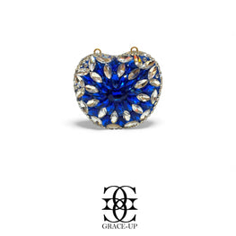 Grace Up Mini Apple Blue/Silver Clutch