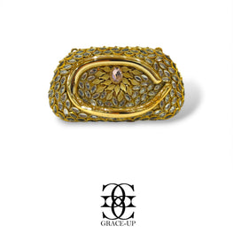 Grace Up Clutch Kundan/Turkish 68 Mini Pink
