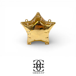 Grace Up Mini Star Metal Clutch Gold