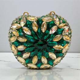 Grace Up Mini Apple Green/Silver Clutch