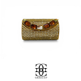 Grace Up Roll Clutch Kundan/Turkish 44 Mini