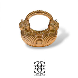 Grace Up Mini Acrylic Rose Gold Bag 4