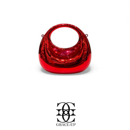 Grace Up Mini Acrylic Maroon Bag