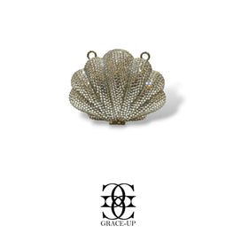 Grace Up Mini Rhinestones Shell Silver