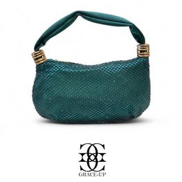 Grace Up Net Stones Bag Green