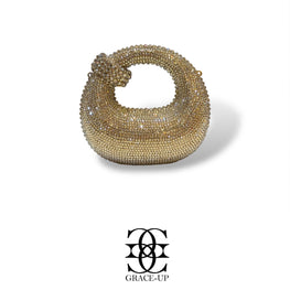 Grace Up Mini Rhinestones Bag 4 Gold
