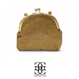 Grace Up Soft Clutch Full Gold