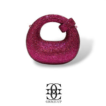 Grace Up Mini Rhinestones Bag Hot Pink