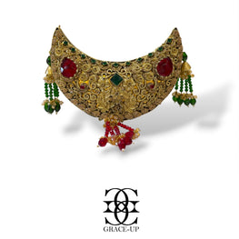Grace Up Royal Moon Clutch Red-Green