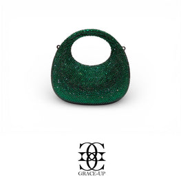 Grace Up Mini Rhinestones Bag 2 Green