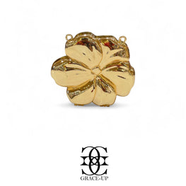 Grace Up Mini Flower Metal Clutch Gold