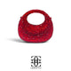 Grace Up Mini Rhinestones Bag 3 Maroon