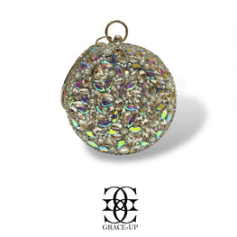 Grace Up Clutch Round 2 Silver