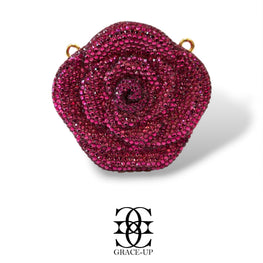Grace Up Mini Full Rhinestones Rose Hot Pink