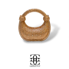 Grace Up Mini Rhinestones Bag 6 Rose Gold