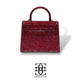 Grace Up Mini Acrylic Maroon Rhinestones Bag