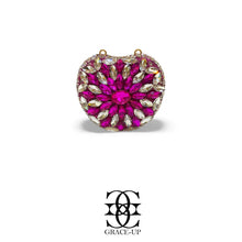 Grace Up Mini Apple Hot Pink/Silver Clutch