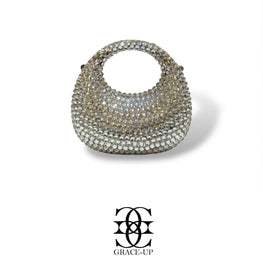 Grace Up Mini Rhinestones Bag 3 Silver