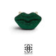 Grace Up Rhinestones Lips Clutch Green