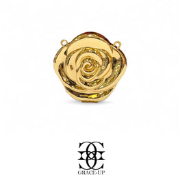 Grace Up Mini Rose Metal Clutch Gold