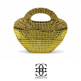 Grace Up Chrome Bag Gold