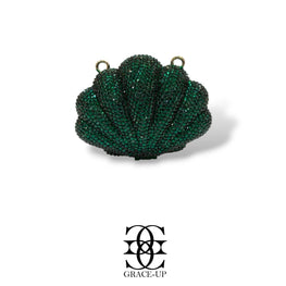Grace Up Mini Rhinestones Shell Green