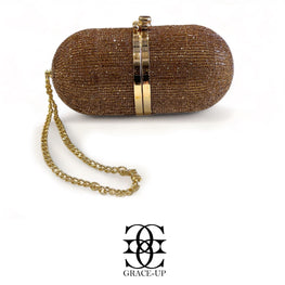 Grace Up Clutch Capsule Full Golden Stones