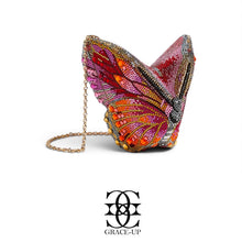 Grace Up Rhinestones Butterfly Clutch