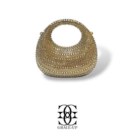Grace Up Mini Rhinestones Bag 5 Gold