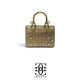 Grace Up Mini Full Rhinestones Metal Bag Gold