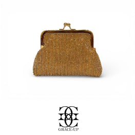 Grace Up Mini Soft Clutch Peach