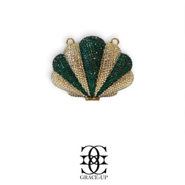 Grace Up Mini Rhinestones Shell Gold/Green